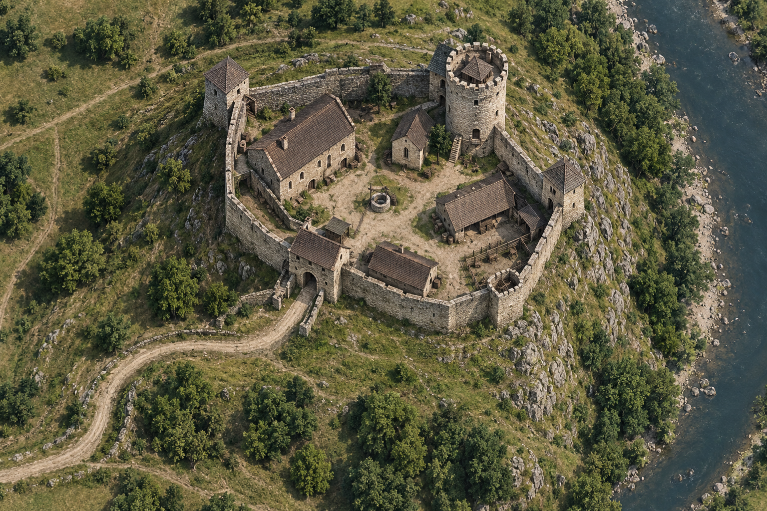 Kasztel górujący nad Wronim Brodem